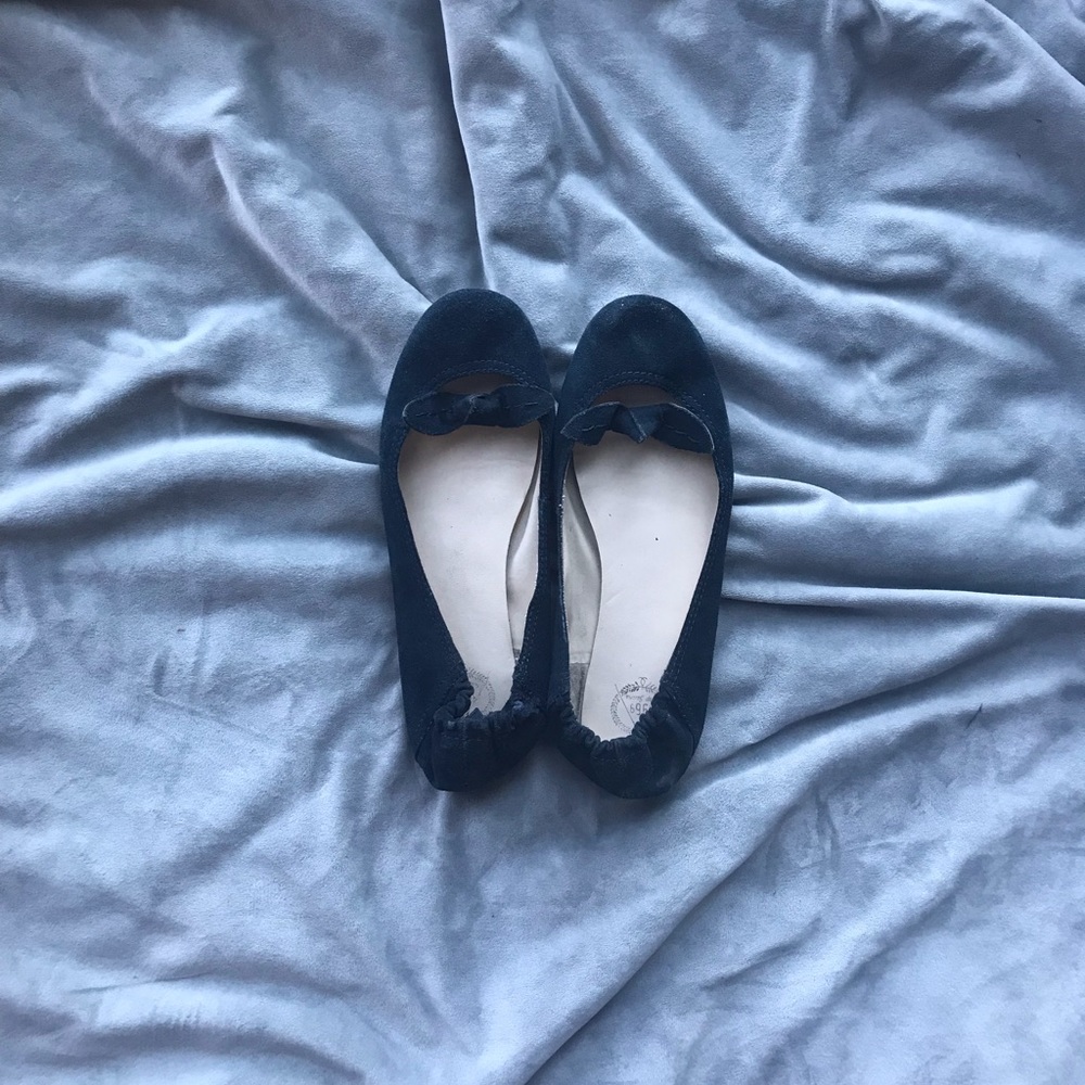 Blue Suede Gap Ballet Flats